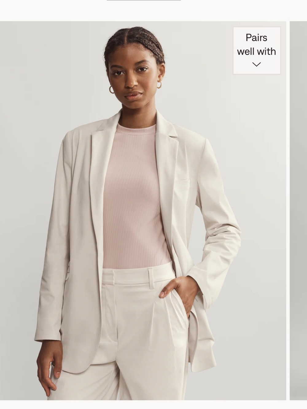 Commuter® Boyfriend Blazer
Women's oversized stretch performance blazer, tan